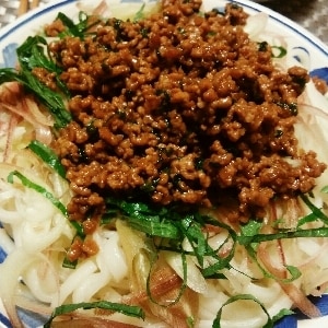 香味野菜たっぷり！肉みそ冷やしうどん